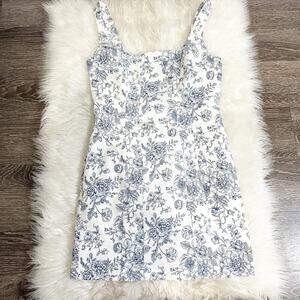 Christian Lacroix Womens Dress Blue Floral Size 6 Event Dressy Sleeveless